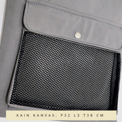 COD in SAJA Totebag fashion krem tali kanvas motif gadis kepang Tas Kuliah dan Pergi Jalan Jalan - Gambar 5