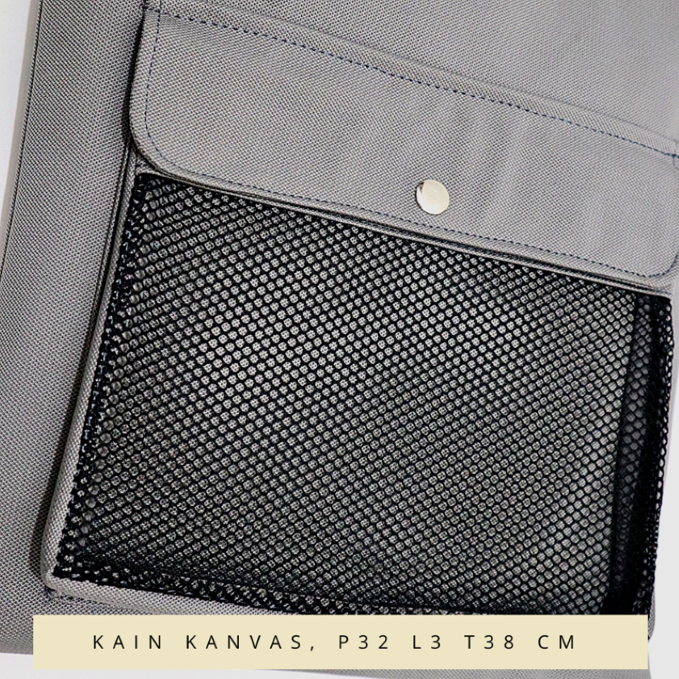 COD in SAJA Totebag fashion krem tali kanvas motif gadis kepang Tas Kuliah dan Pergi Jalan Jalan - Gambar 5
