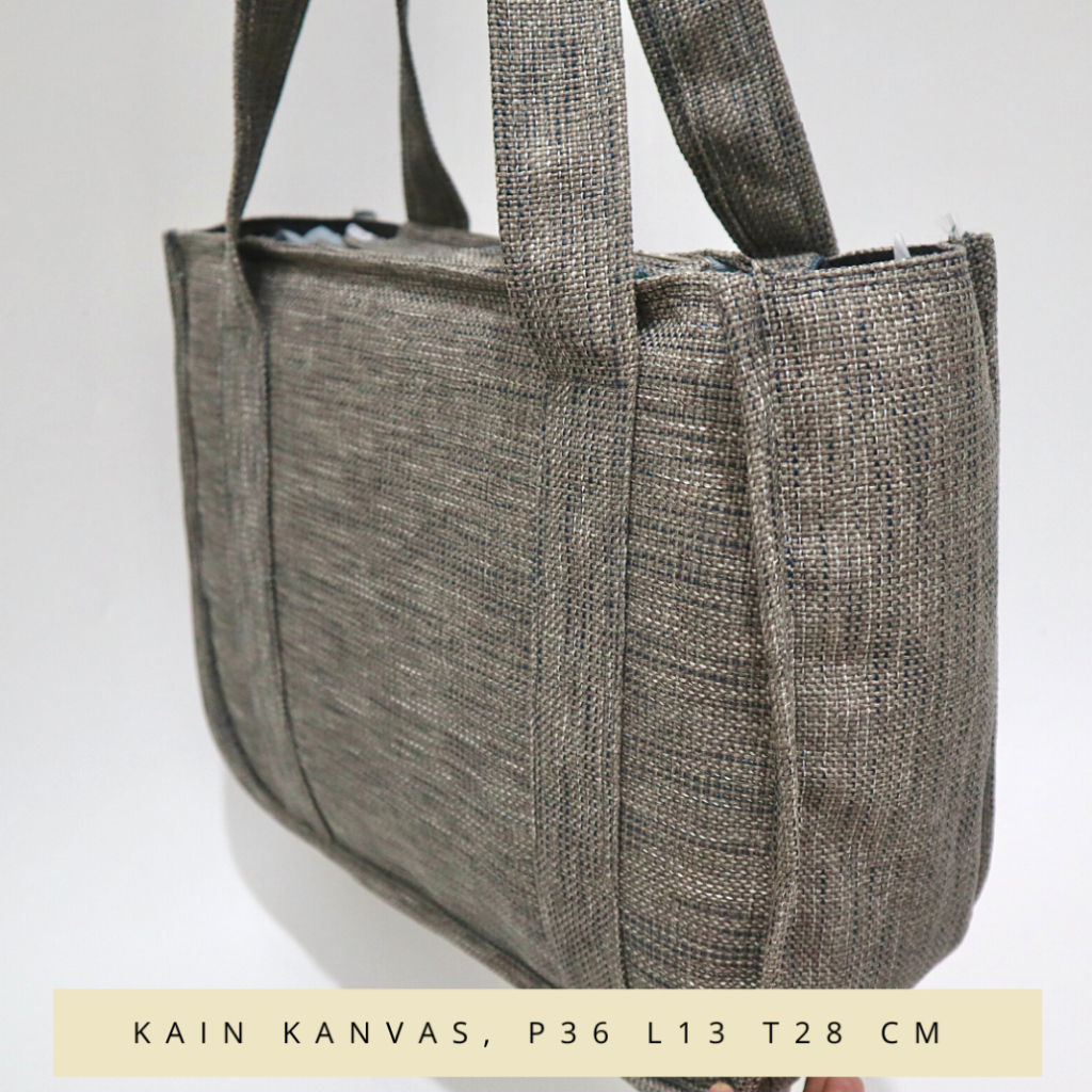 NEVSET Tas Wanita Tas Tote Ukuran Besar Big Jumbo Tas Totebag Wanita Model Terbaru Kanvas Kuat - Gambar 7