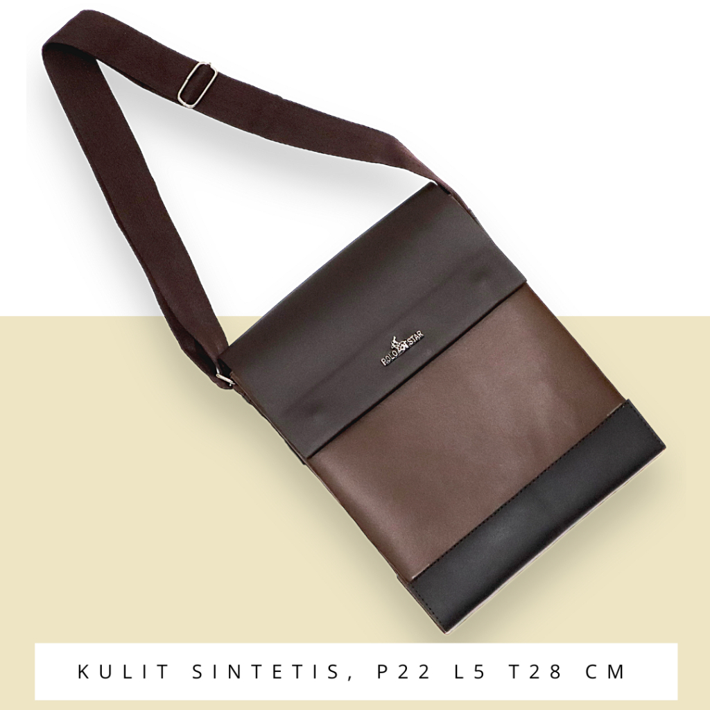 Tas Pria Tas Bahu Selempang Pria POLOS GESPER Kulit SINTETIS Muat Gadget 8 Inchi Slingbag cowok