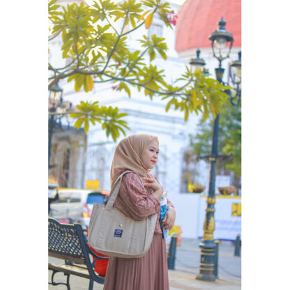 NEVSET Tas Wanita Tas Tote Ukuran Besar Big Jumbo Tas Totebag Wanita Model Terbaru Kanvas Kuat - Gambar 3