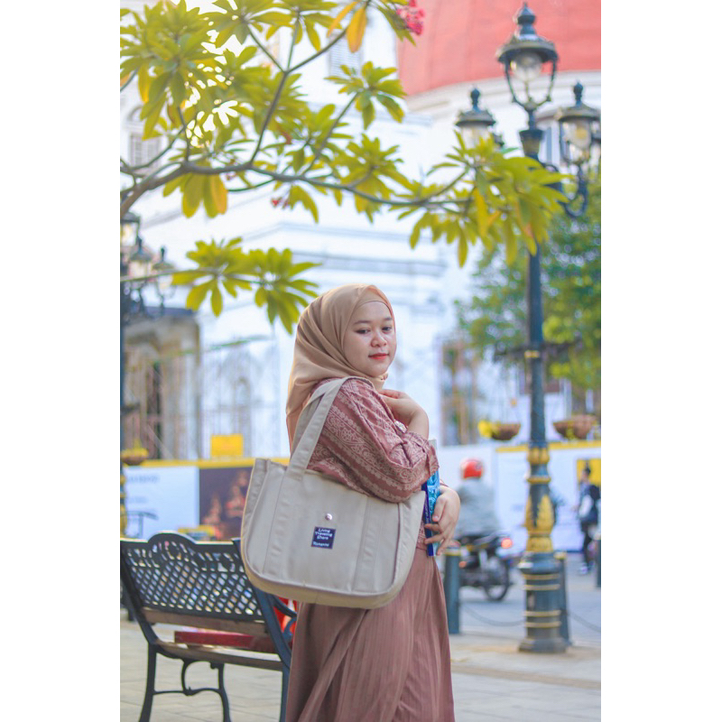 NEVSET Tas Wanita Tas Tote Ukuran Besar Big Jumbo Tas Totebag Wanita Model Terbaru Kanvas Kuat - Gambar 2
