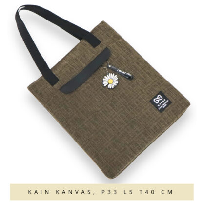 Tas Totebag Wanita Fashion tali hitam Tas Bahu samping murah bisa dropshiping gantungan kunci bunga